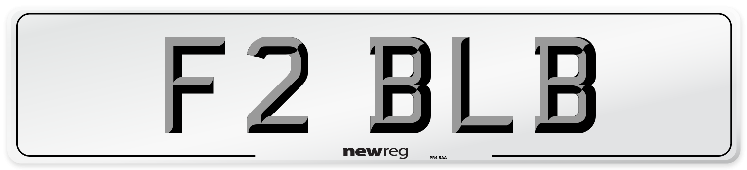 F2 BLB Number Plate from New Reg